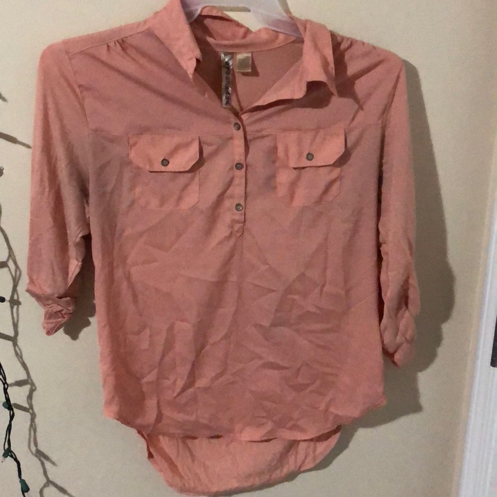 Coral blouse